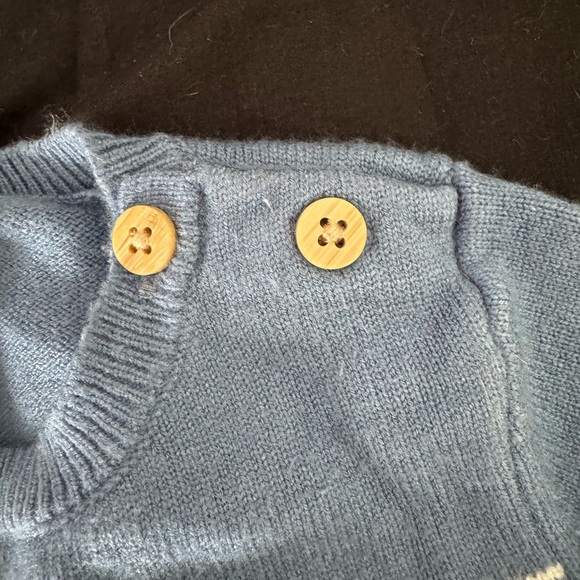 Little Me Blue Knit Sweater and Pants - Picture 4 of 6